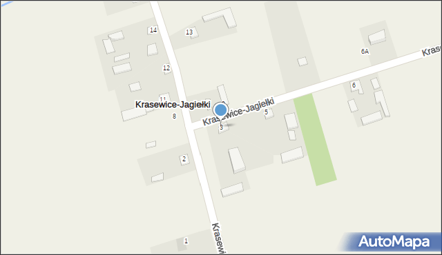 Krasewice-Jagiełki, Krasewice-Jagiełki, 3, mapa Krasewice-Jagiełki