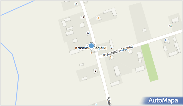 Krasewice-Jagiełki, Krasewice-Jagiełki, 8, mapa Krasewice-Jagiełki