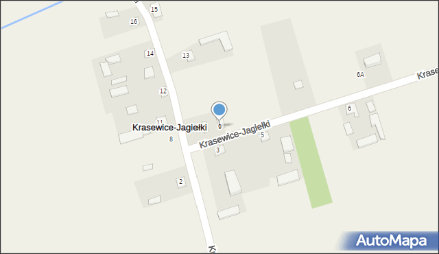 Krasewice-Jagiełki, Krasewice-Jagiełki, 9, mapa Krasewice-Jagiełki