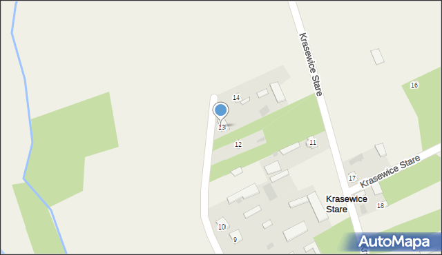 Krasewice Stare, Krasewice Stare, 13, mapa Krasewice Stare