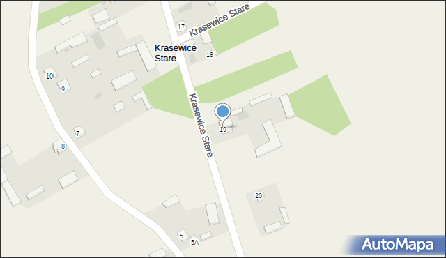 Krasewice Stare, Krasewice Stare, 19, mapa Krasewice Stare