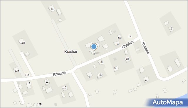 Krasice, Krasice, 8, mapa Krasice