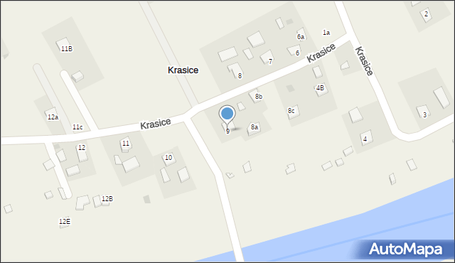 Krasice, Krasice, 9, mapa Krasice