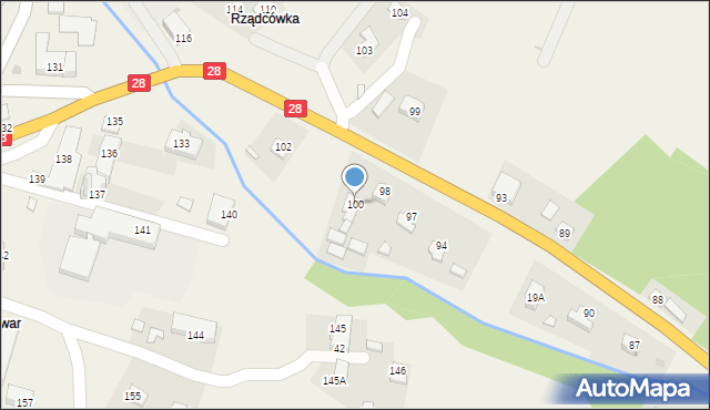 Krasiczyn, Krasiczyn, 100, mapa Krasiczyn