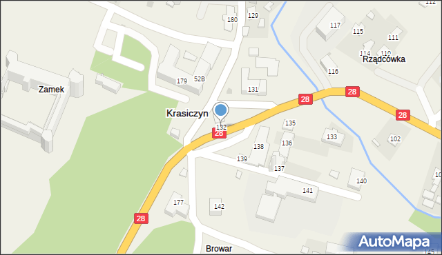 Krasiczyn, Krasiczyn, 132, mapa Krasiczyn