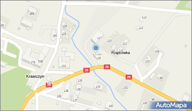 Krasiczyn, Krasiczyn, 38, mapa Krasiczyn