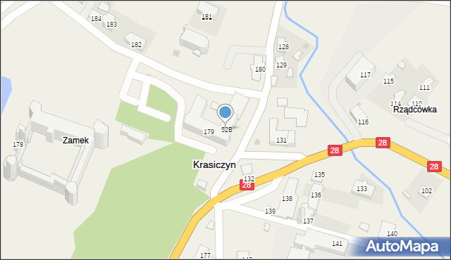 Krasiczyn, Krasiczyn, 52B, mapa Krasiczyn