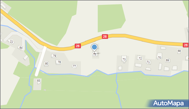 Krasiczyn, Krasiczyn, 75, mapa Krasiczyn