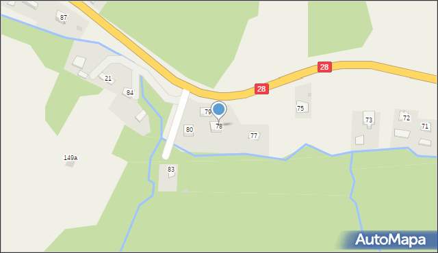 Krasiczyn, Krasiczyn, 78, mapa Krasiczyn