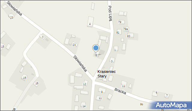 Krasieniec Stary, Krasieniec Stary, 13, mapa Krasieniec Stary