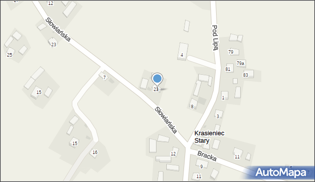 Krasieniec Stary, Krasieniec Stary, 28, mapa Krasieniec Stary