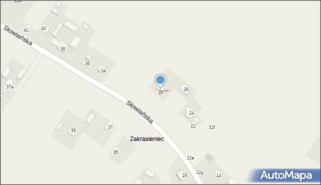 Krasieniec Stary, Krasieniec Stary, 32a, mapa Krasieniec Stary