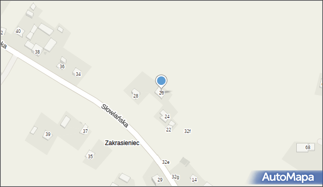 Krasieniec Stary, Krasieniec Stary, 32b, mapa Krasieniec Stary