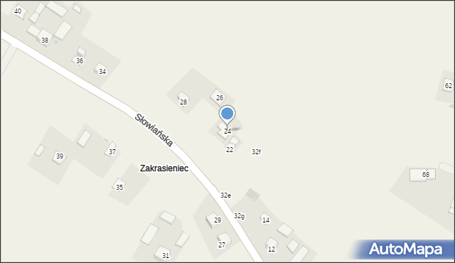 Krasieniec Stary, Krasieniec Stary, 32c, mapa Krasieniec Stary