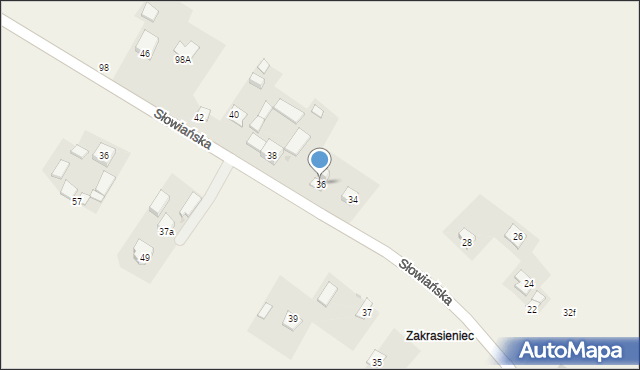 Krasieniec Stary, Krasieniec Stary, 33, mapa Krasieniec Stary