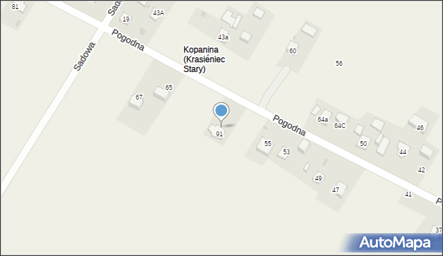 Krasieniec Stary, Krasieniec Stary, 44B, mapa Krasieniec Stary