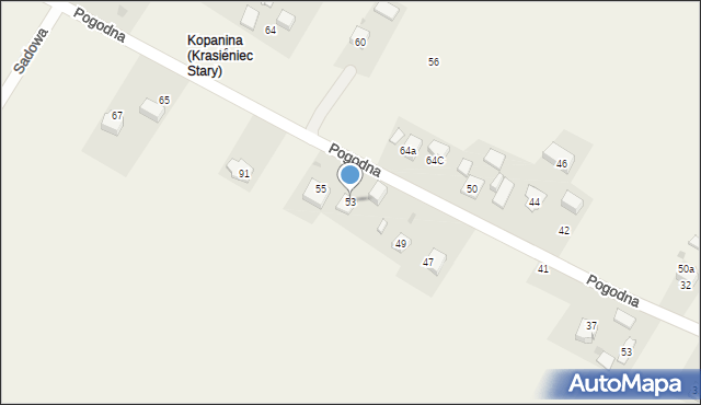 Krasieniec Stary, Krasieniec Stary, 44G, mapa Krasieniec Stary