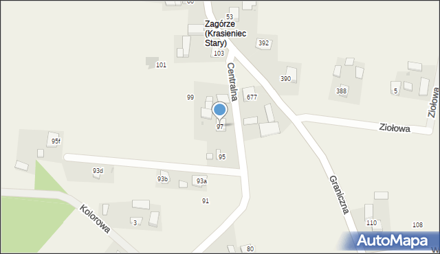 Krasieniec Stary, Krasieniec Stary, 65, mapa Krasieniec Stary