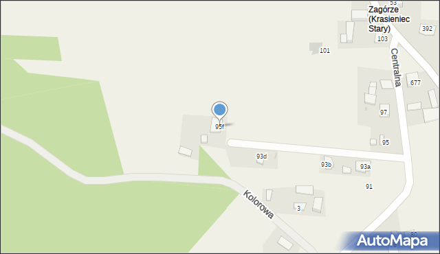 Krasieniec Stary, Krasieniec Stary, 66C, mapa Krasieniec Stary