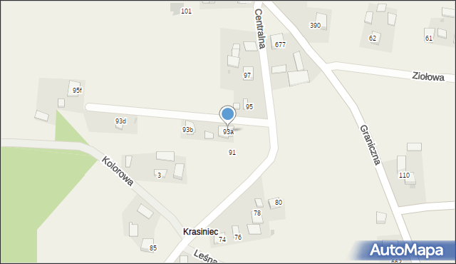 Krasieniec Stary, Krasieniec Stary, 69, mapa Krasieniec Stary