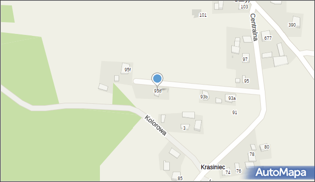 Krasieniec Stary, Krasieniec Stary, 69b, mapa Krasieniec Stary