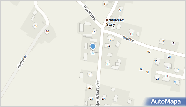 Krasieniec Stary, Krasieniec Stary, 7, mapa Krasieniec Stary