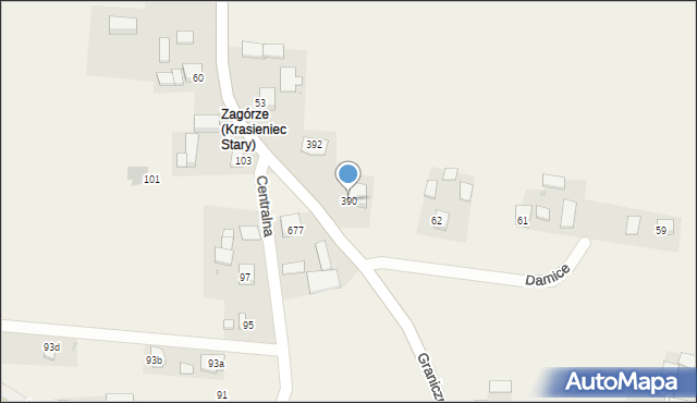 Krasieniec Stary, Krasieniec Stary, 83a, mapa Krasieniec Stary