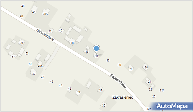 Krasieniec Stary, Krasieniec Stary, 87, mapa Krasieniec Stary