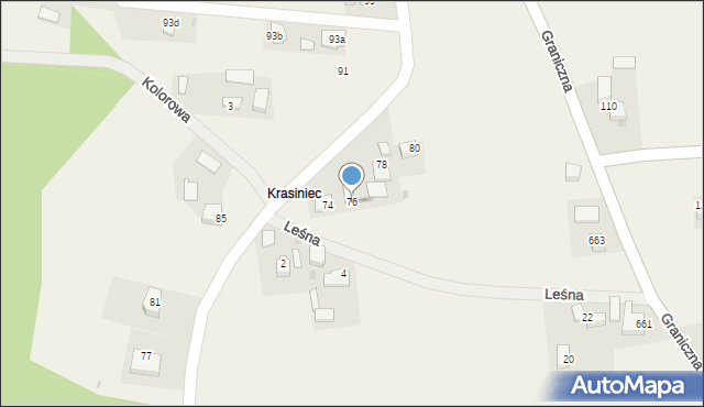 Krasieniec Stary, Krasieniec Stary, 90a, mapa Krasieniec Stary