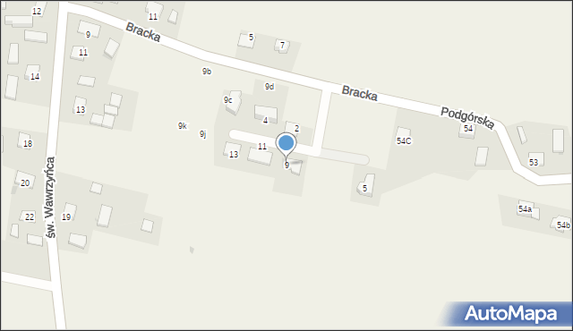 Krasieniec Stary, Krasieniec Stary, 9f, mapa Krasieniec Stary