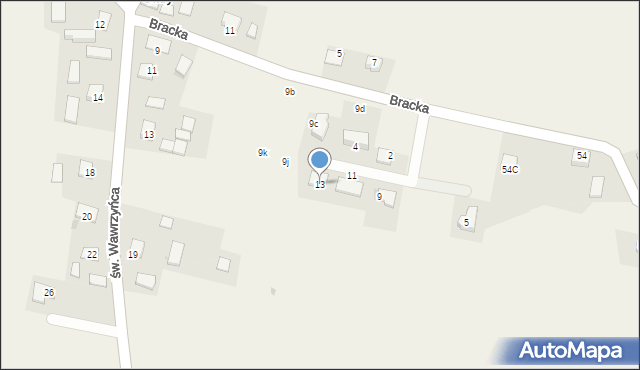 Krasieniec Stary, Krasieniec Stary, 9i, mapa Krasieniec Stary