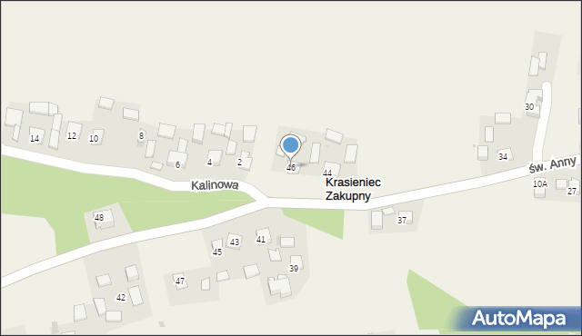 Krasieniec Zakupny, Krasieniec Zakupny, 12, mapa Krasieniec Zakupny