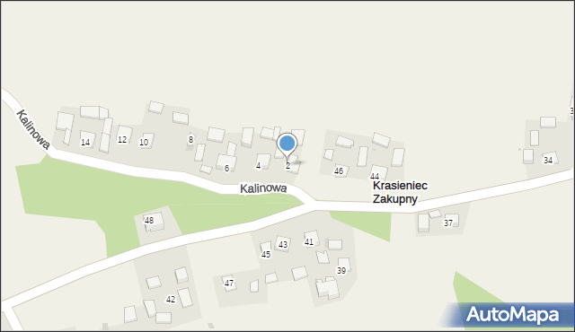 Krasieniec Zakupny, Krasieniec Zakupny, 13, mapa Krasieniec Zakupny