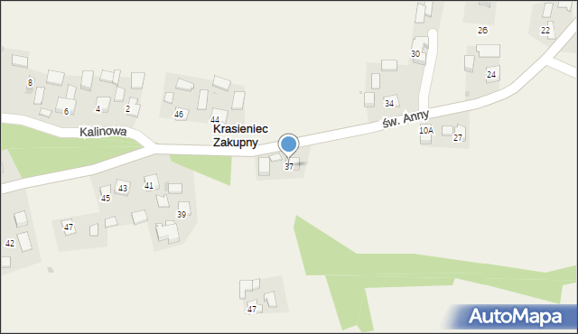 Krasieniec Zakupny, Krasieniec Zakupny, 49, mapa Krasieniec Zakupny