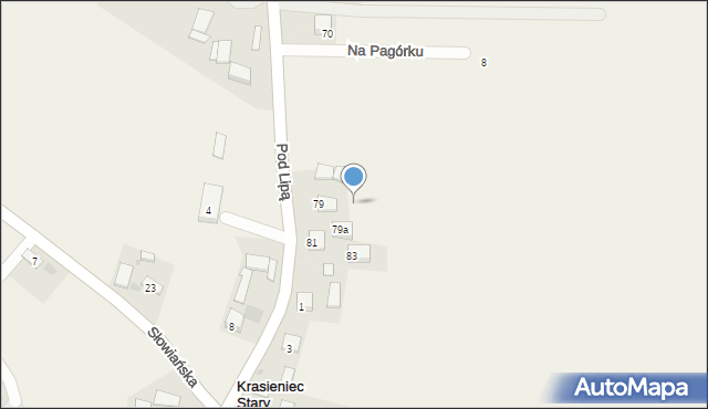 Krasieniec Zakupny, Krasieniec Zakupny, 74, mapa Krasieniec Zakupny