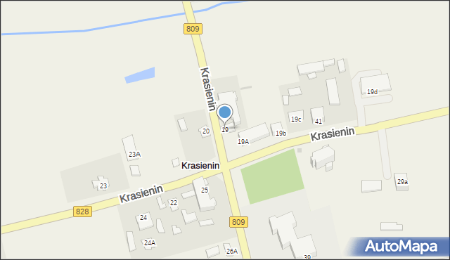 Krasienin-Kolonia, Krasienin-Kolonia, 19, mapa Krasienin-Kolonia