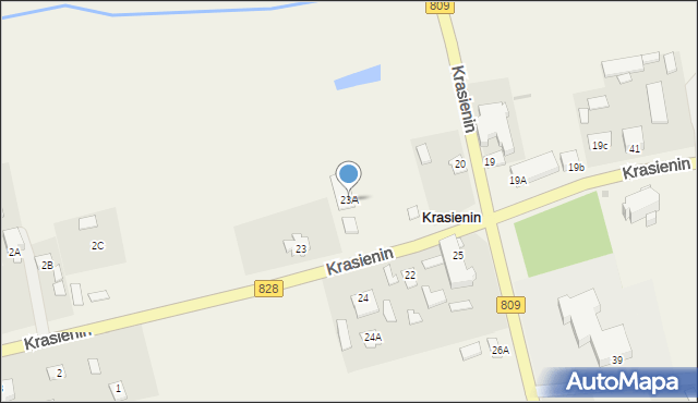 Krasienin-Kolonia, Krasienin-Kolonia, 23A, mapa Krasienin-Kolonia
