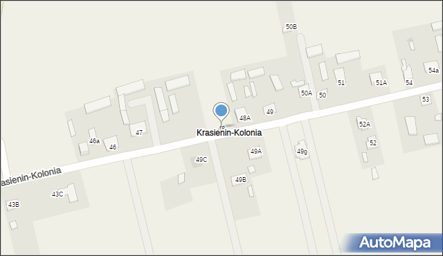 Krasienin-Kolonia, Krasienin-Kolonia, 48, mapa Krasienin-Kolonia