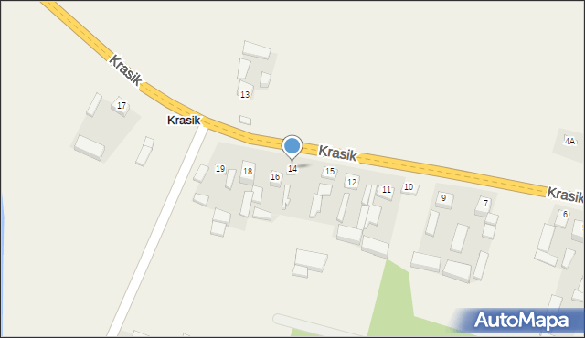 Krasik, Krasik, 14, mapa Krasik