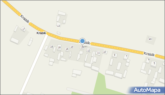 Krasik, Krasik, 15, mapa Krasik