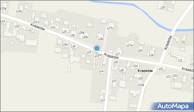 Krasków, Krasków, 113, mapa Krasków