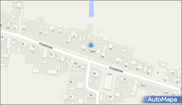 Krasków, Krasków, 25, mapa Krasków