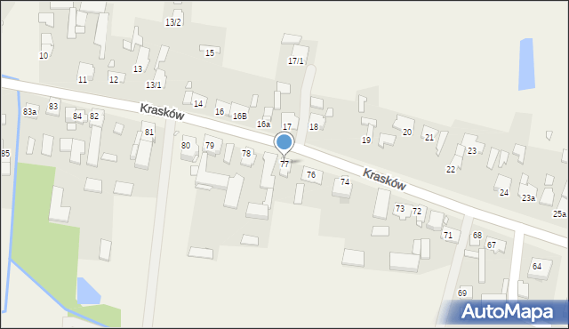 Krasków, Krasków, 77, mapa Krasków