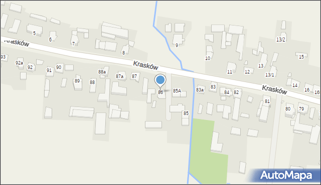 Krasków, Krasków, 86, mapa Krasków