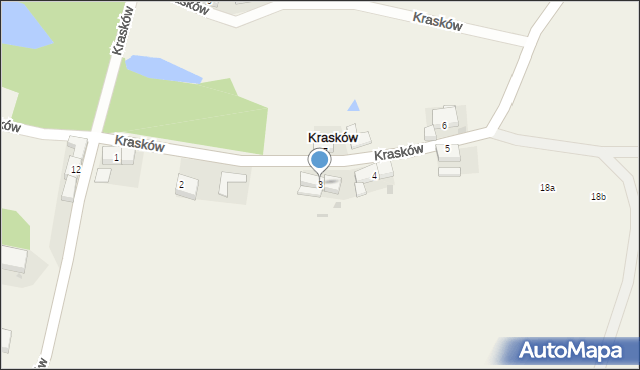 Krasków, Krasków, 3, mapa Krasków