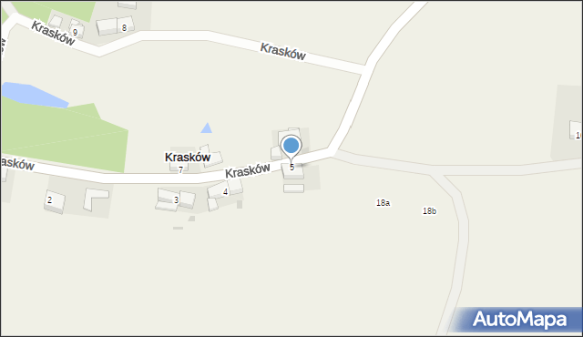 Krasków, Krasków, 5, mapa Krasków