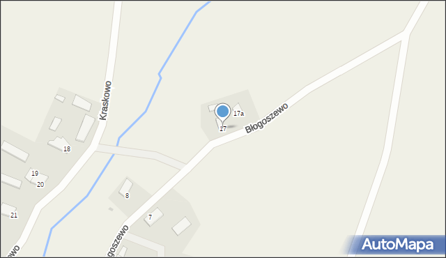 Kraskowo, Kraskowo, 17, mapa Kraskowo