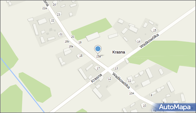 Krasna, Krasna, 13a, mapa Krasna