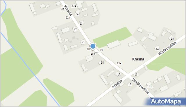 Krasna, Krasna, 18a, mapa Krasna