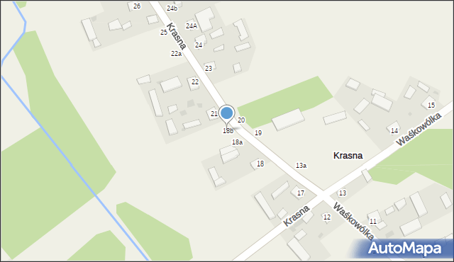 Krasna, Krasna, 18b, mapa Krasna